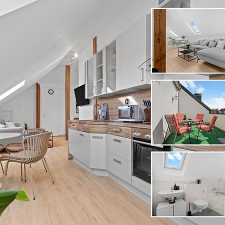 Stilvolle Wohnung: Private Dachterrasse - Zentral Augsburg Eksteriør billede