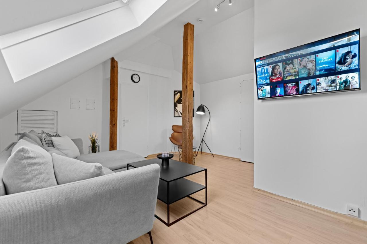 Stilvolle Wohnung: Private Dachterrasse - Zentral Augsburg Eksteriør billede